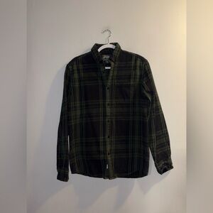 Roots | Green Plaid Flannel Button-Up Shirt